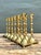 English Vintage Brass Centerpiece Candles - Set of 12 For Sale - Image 3 of 12