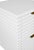 Contemporary Matthew Izzo Home Nayla Glossy White Lacquer Two Drawer Side Table With Brass Drawer Pulls For Sale - Image 3 of 6