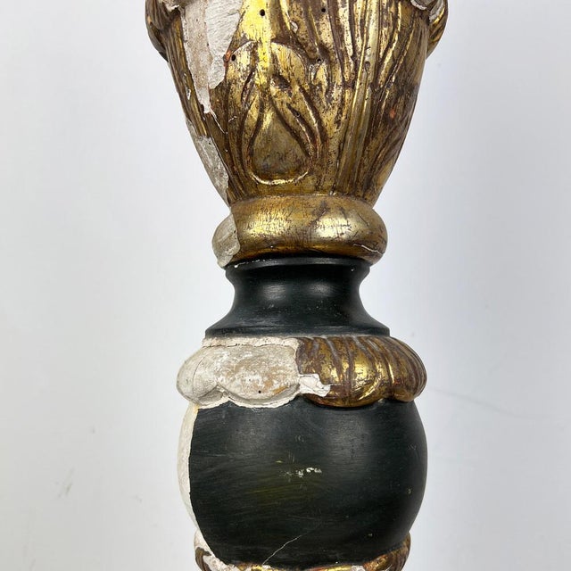 Large Salvaged Gilt Wood Fragment, 1700s For Sale - Image 4 of 12