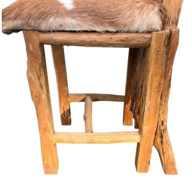 Late 20th Century Striking Organic Folk Driftwood Rustic Accent Chair For Sale - Image 5 of 8