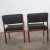 Wood Vintage Modern Armchairs Black & Walnut Tone Wood by Haworth - A Pair For Sale - Image 7 of 13