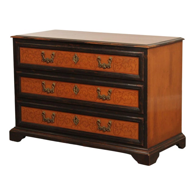 Niermann Weeks Italian Style Three Drawer Inlaid Commode For Sale