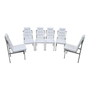 Mid-Century Modern Cal-Style Furniture Mfg. Chrome High Back Dining Chairs – Set of 6