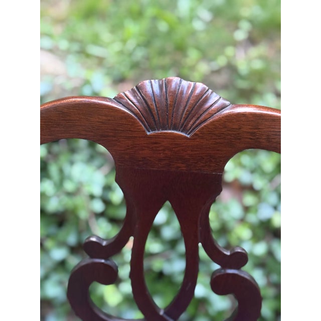 Stickley Chippendale Carved Mahogany Dining Chairs - Set of 8 For Sale - Image 9 of 12