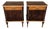 Art Deco Italian Nightstands in Burl Walnut, 1940s, Set of 2 For Sale