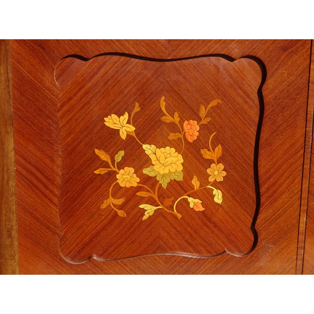 Small Louis XV Marquetry Display Case, 1950s For Sale - Image 14 of 18