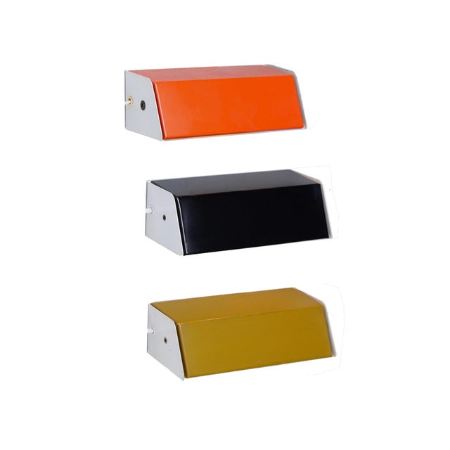 Adjustable Colored Metal Sconces by Anvia, 1960s, Set of 3 For Sale - Image 11 of 17