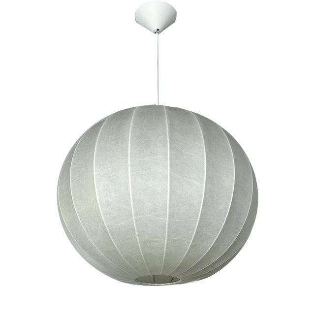 Large Vintage Cocoon Pendant Light from Goldkant Leuchten, 1960s For Sale