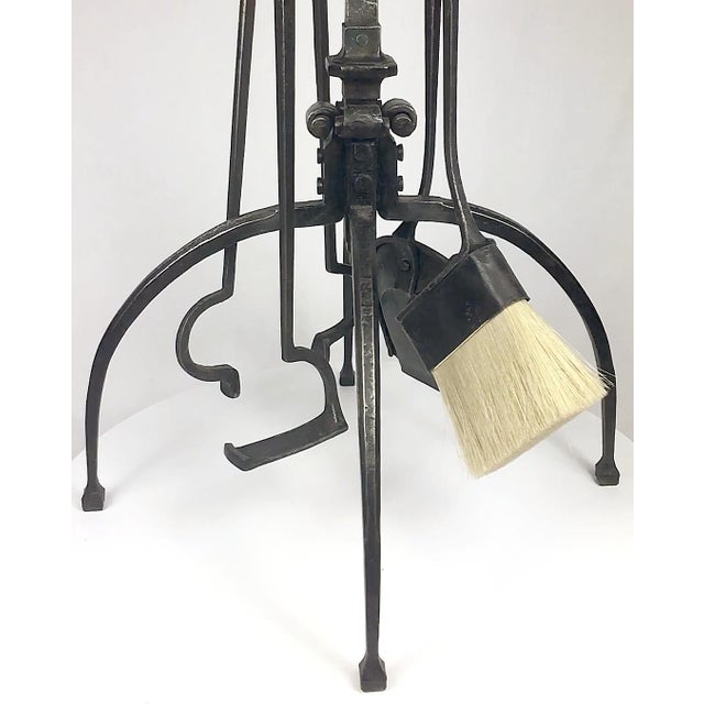 2020s "San Gimignano" Forged Shovel, Poker, Fire Tongs, Broom Fireplace Tools Set - 5 Pieces For Sale In Washington DC - Image 6 of 13