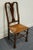 Set of 5 Vintage Antique Solid Cherry Rustic Country Style Dining Side Chairs W. Rush Seat For Sale In Kansas City - Image 6 of 13