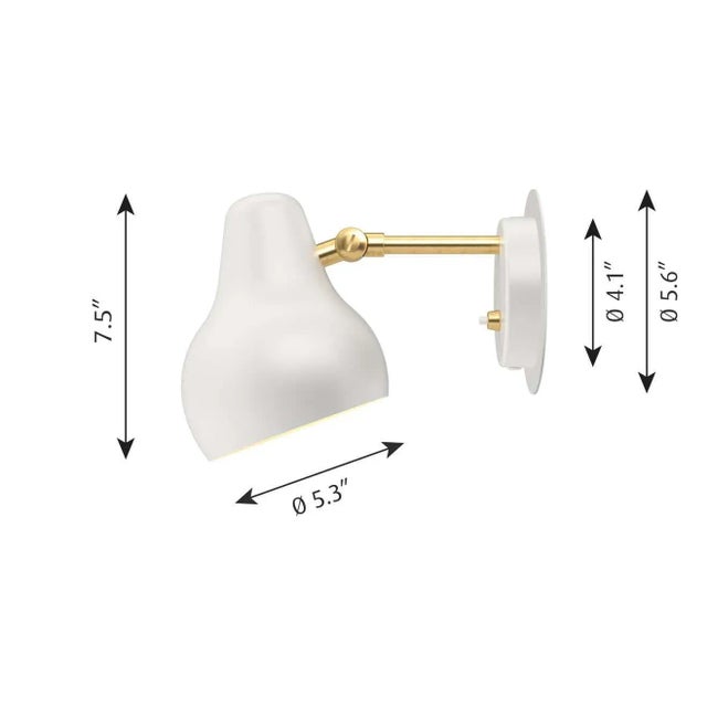 Metal Vilhelm Lauritzen 'Vl 38 Radiohus' Sconce for Louis Poulsen in Black For Sale - Image 7 of 8