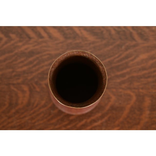 Mid 20th Century Ramon Ramirez Arts & Crafts Hammered Copper Vase For Sale - Image 5 of 13