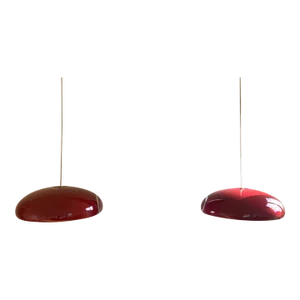 Contemporary Fontana Arte Pangen Pendant Light Fixtures - a Pair