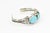 Late 20th Century Southwestern Navajo Turquoise and Sterling Silver Cuff Bracelet by Delbert Chatter For Sale - Image 4 of 11