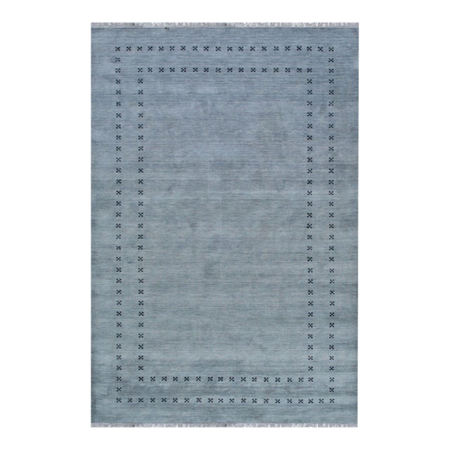 4x6 Jasmine Alluring Gray Solid Open Modern Handmade Wool Carpet Rug For Sale