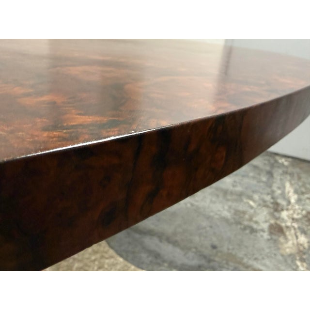 Brown Made Goods Noor Oval Burl Wood Dining Table For Sale - Image 8 of 12