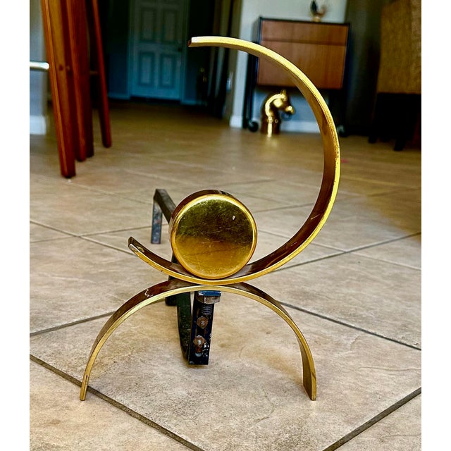 Pair of Mid-Century Modern Donald Deskey Andirons For Sale In Palm Springs - Image 6 of 15