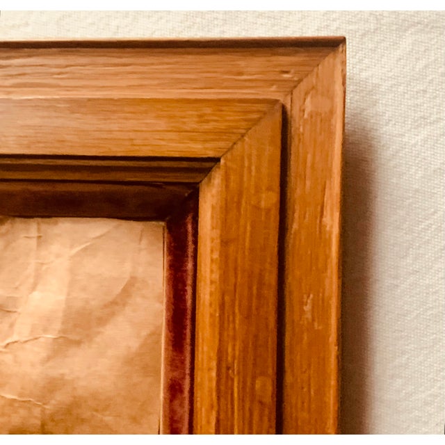Antique Handmade Wooden Picture Frame For Sale - Image 4 of 9