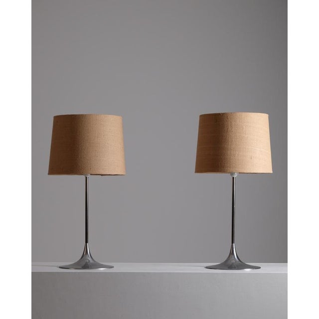 Pair of model BN 17 table lamps by Hans-Agne Jakobsson, Markaryd, Sweden, 1960s. This piece is attributed to the mentioned...