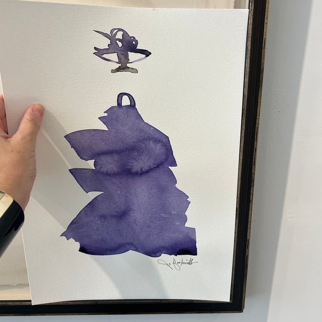 Paper Ink Wash Original Painting by Jo Baskerville For Sale - Image 7 of 10