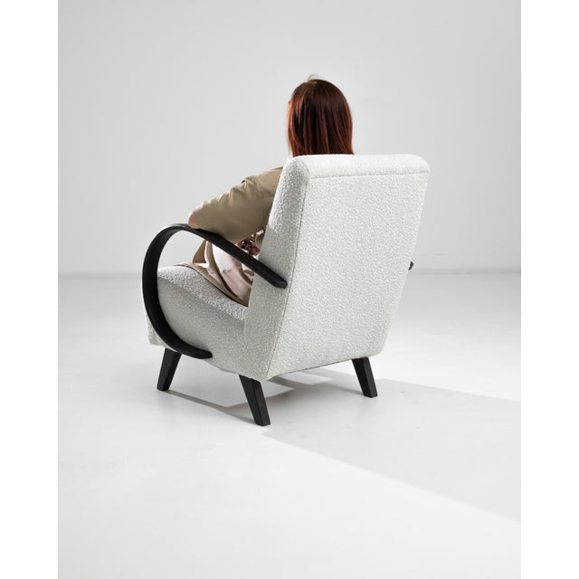 Jindrich Halabala 1950s Czech Wooden Armchair by J. Halabala For Sale - Image 4 of 7