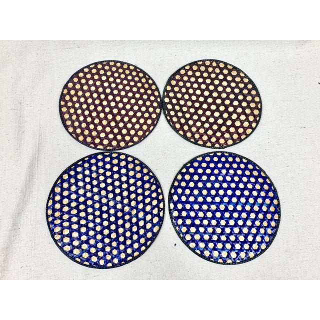 Textile Vintage Raffia Rainbow Trivets-Set of 12 For Sale - Image 7 of 13
