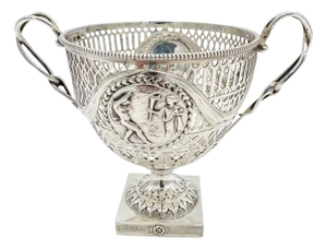 Geo III Sterling Pierced Grand Tour Bowl, Newcastle 1771-1772 by Nathan & Hayes