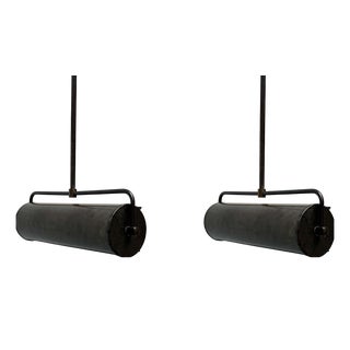 Mid-Century Modern Industrial German Ceiling Lamps from Hillebrand Leuchten, Set of 2 For Sale