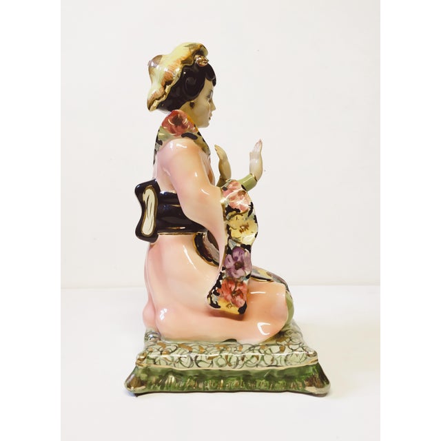 Geisha Porcelain Sculpture by Girardi, 1950 For Sale - Image 4 of 10