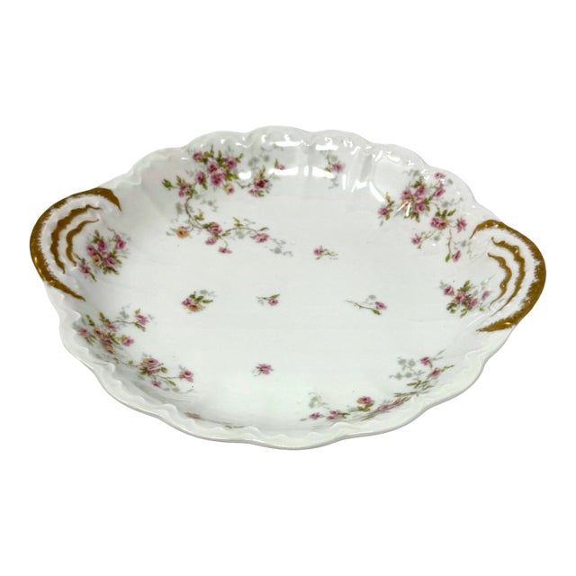 Early 20th Century Haviland Limoges France Floral Porcelain Platter For Sale