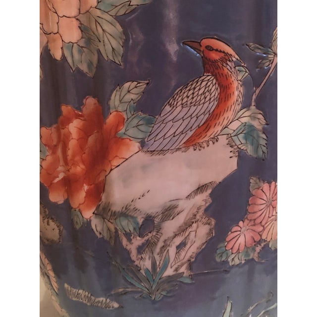 Ceramic Pair of Chinoiserie Style Jars With Lids For Sale - Image 7 of 17