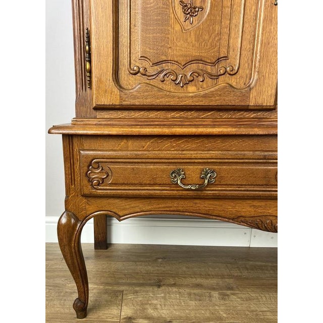 Gold Vintage Louis XIV French Oak Sideboard For Sale - Image 8 of 14