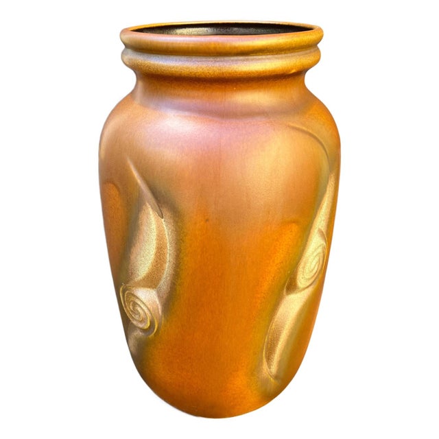 Large Bay Floor Vase in Brown Ceramic, 1960s For Sale - Image 9 of 9