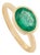 1.64ct Natural Zambian Emerald Bezel Set Solitaire Ring in 18k Yellow Gold Size 7 For Sale