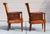 1960s Vintage Tufted Velvet Upholstered Pair of Mid-Century Modern Armchairs With Cane Sides For Sale - Image 5 of 18