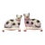 Staffordshire Pottery Cats on Cushions, Pair of Lilac Recumbent Figures Circa 1820–1840 For Sale