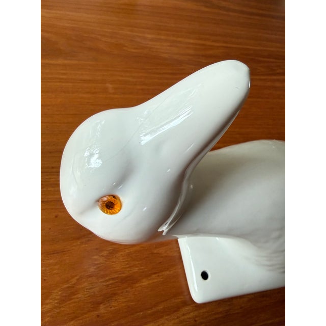Mid Century Ceramic Goose Head Wall Mounted Hook or Decor For Sale In Austin - Image 6 of 8