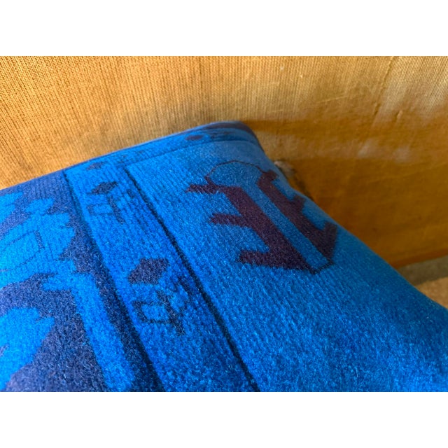 Rustic Vintage Turkish Wool Emblem Pillow For Sale - Image 3 of 12
