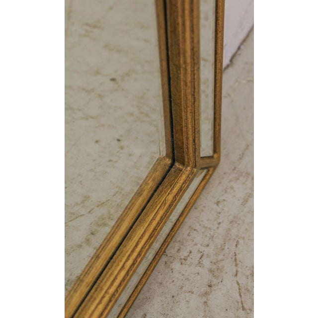 Gold Rectangular Frame Regency Style Beveled Mirror | Chairish