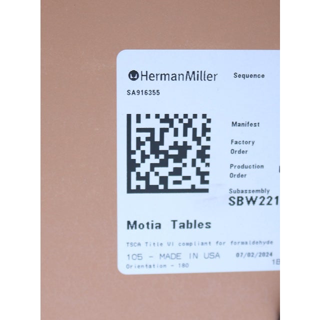 Herman Miller Motia Sit-To-Stand Electric Height Adjustable Rectangle Table Desk For Sale - Image 12 of 12