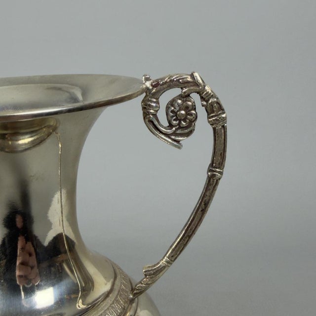 Metal Handcrafted 800 Silver Amphora Vases, 20th Century, Set of 2 For Sale - Image 7 of 13