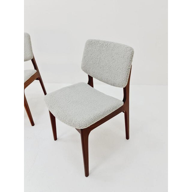 Vintage Danish Teak Chair with Teddy Fabric, 1960s For Sale - Image 4 of 11
