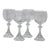 Perfect Set of 4 Vintage Mikasa "The Ritz" Crystal Wine Glasses For Sale