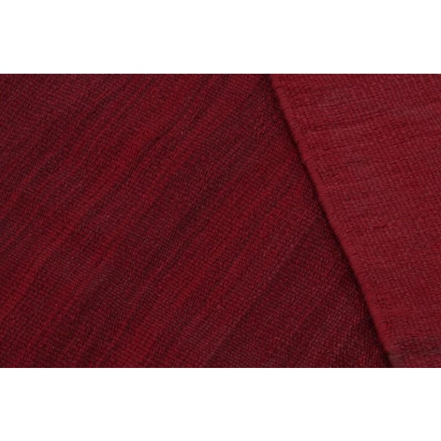 Textile Vintage Afghan Tribal Kilim Square Rug, in Red, From Rug & Kilim For Sale - Image 7 of 7