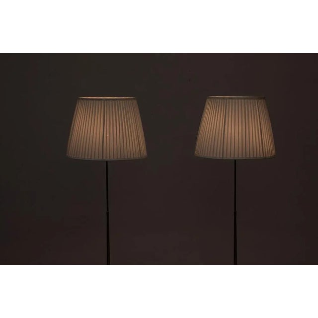 Swedish Brass Floor Lamps by Hans Bergström for Asea, 1950s, Set of 2 For Sale - Image 11 of 12