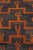 1950s Vintage Tulu Rug in Gray-Blue, Orange Geometric Pattern For Sale - Image 5 of 7