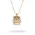 Wisdom Owl Diamond Eyes Gold Necklace For Sale - Image 11 of 11