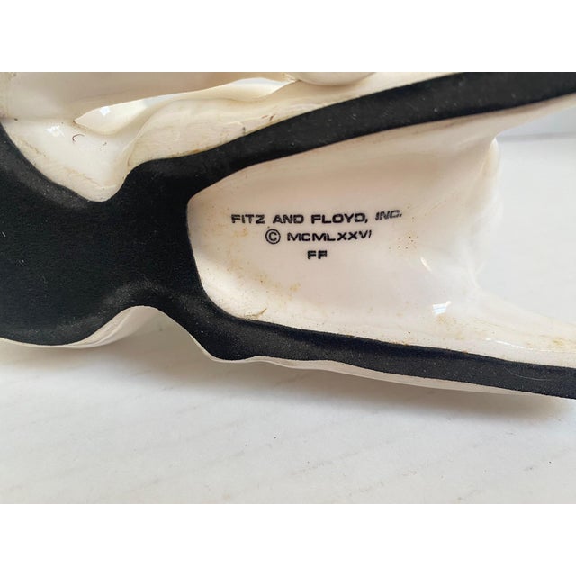 1970s Vintage Fitz and Floyd White Ceramic Giraffe Sculpture For Sale - Image 10 of 12