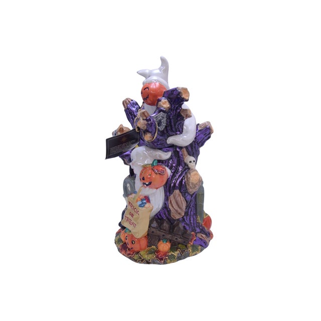 Radko Hoot 'N' Howl Halloween Candy Cookie Jar For Sale - Image 4 of 8