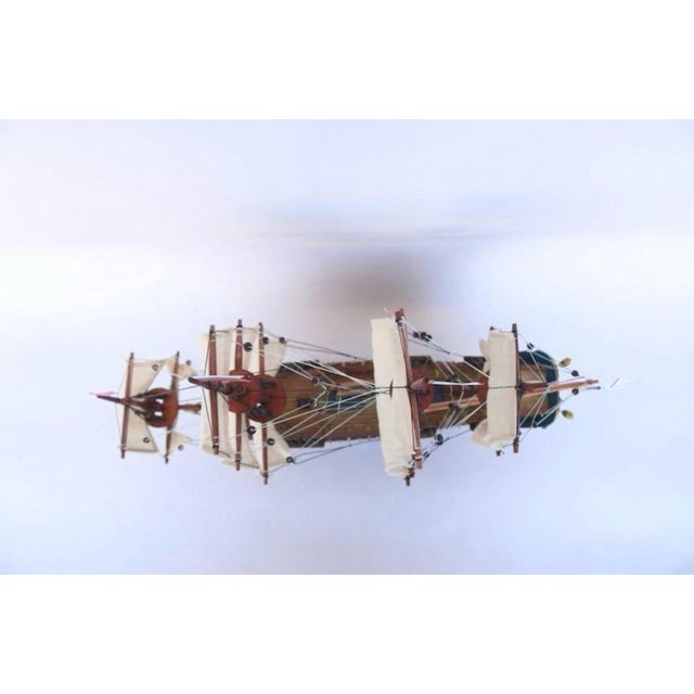 Coffee Handcrafted "Ingermanland" Ship Model – Exquisite 18th Century Maritime Replica For Sale - Image 8 of 9